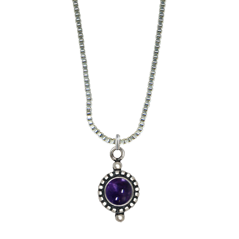 Sterling Silver Little Iolite Pendant Necklace